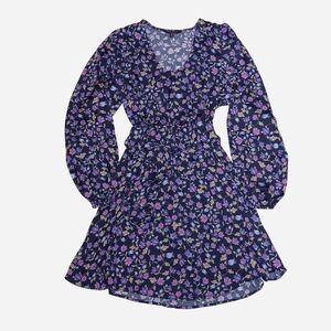 Banana Republic Floral Mini Dress in Blue